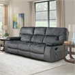 Pemberly Row Polyester Manual Drop Down Console Sofa in Gray