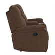 Pemberly Row Transitional Polyester Console Loveseat in Shadow Brown