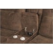 Pemberly Row Transitional Polyester Console Loveseat in Shadow Brown