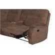 Pemberly Row Transitional Polyester Console Loveseat in Shadow Brown