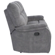 Pemberly Row Polyester Manual Triple Reclining Sofa in Shadow Gray