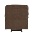 Pemberly Row Transitional Polyester Manual Recliner in Shadow Brown