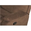 Pemberly Row Transitional Polyester Manual Recliner in Shadow Brown