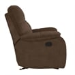 Pemberly Row Transitional Polyester Manual Recliner in Shadow Brown