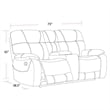 Pemberly Row Polyester Manual Console Loveseat in Shadow Gray