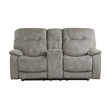 Pemberly Row Polyester Manual Console Loveseat in Shadow Tan