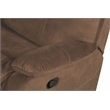 Pemberly Row Polyester Manual Triple Reclining Sofa in Shadow Brown