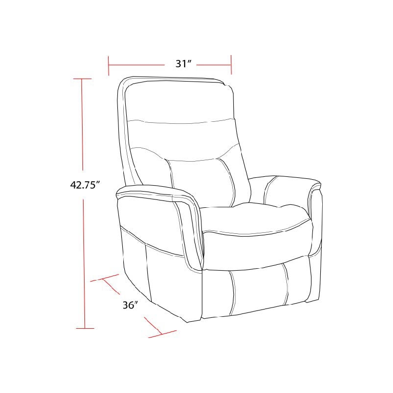 Pemberly Row Power Lift Recliner w/Articulating Headrest in Truffle Brown
