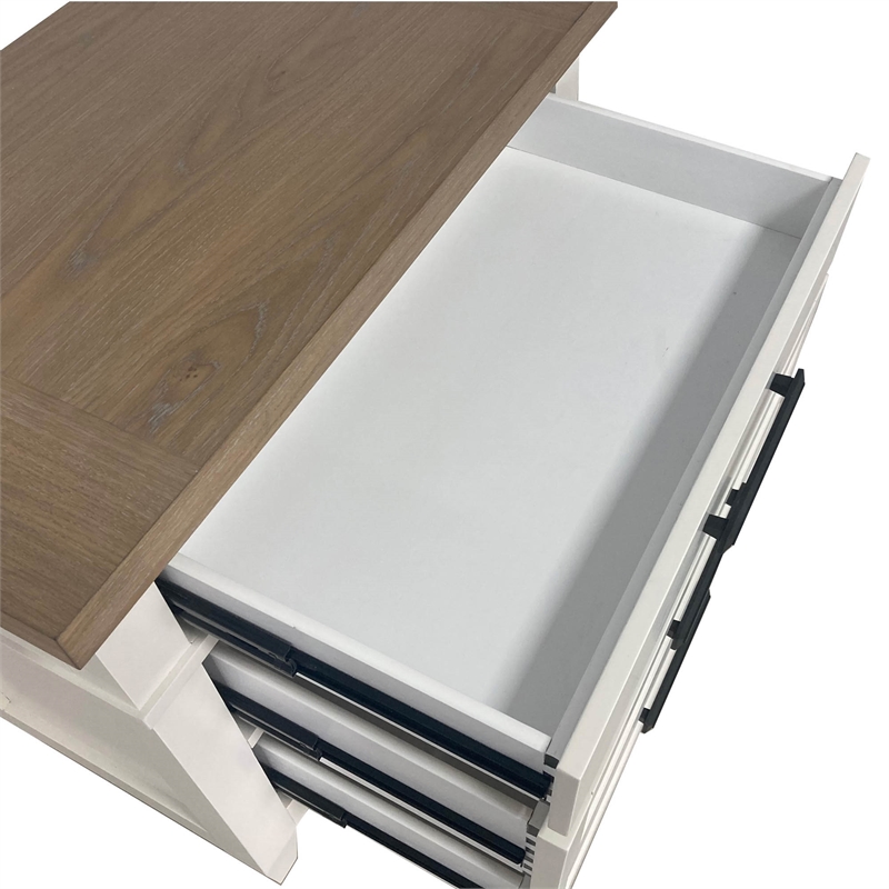 Pemberly Row 30.5'W Modern Bedroom 3 Drawer Nightstand in White