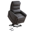Pemberly Row Fabriac Haze Power Lift Recliner w/Articulating Headrest in Gray