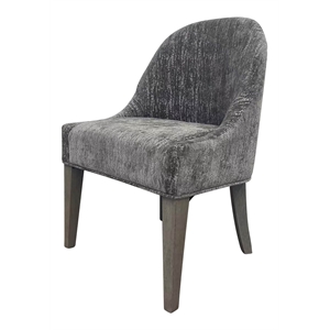 Pemberly Row Pure 24&quotW Modern Wood Dining Upholstered Armless Side Chair in Gray