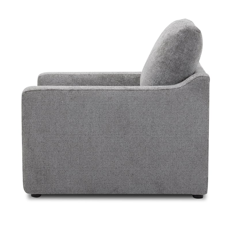 Pemberly Row Transitional Fabric Chair in Burmese Nature Gray