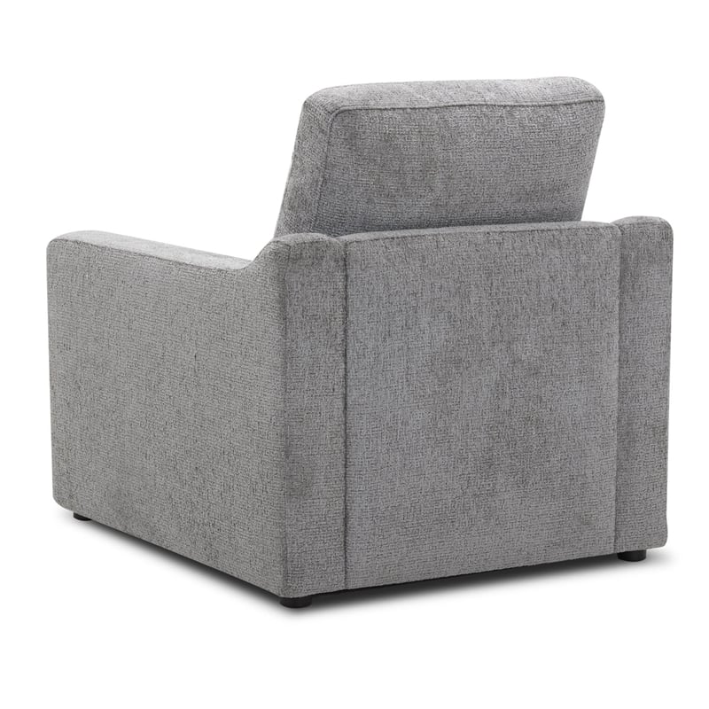 Pemberly Row Transitional Fabric Chair in Burmese Nature Gray
