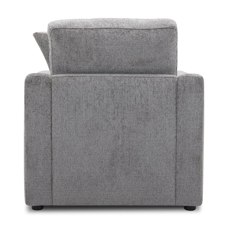 Pemberly Row Transitional Fabric Chair in Burmese Nature Gray