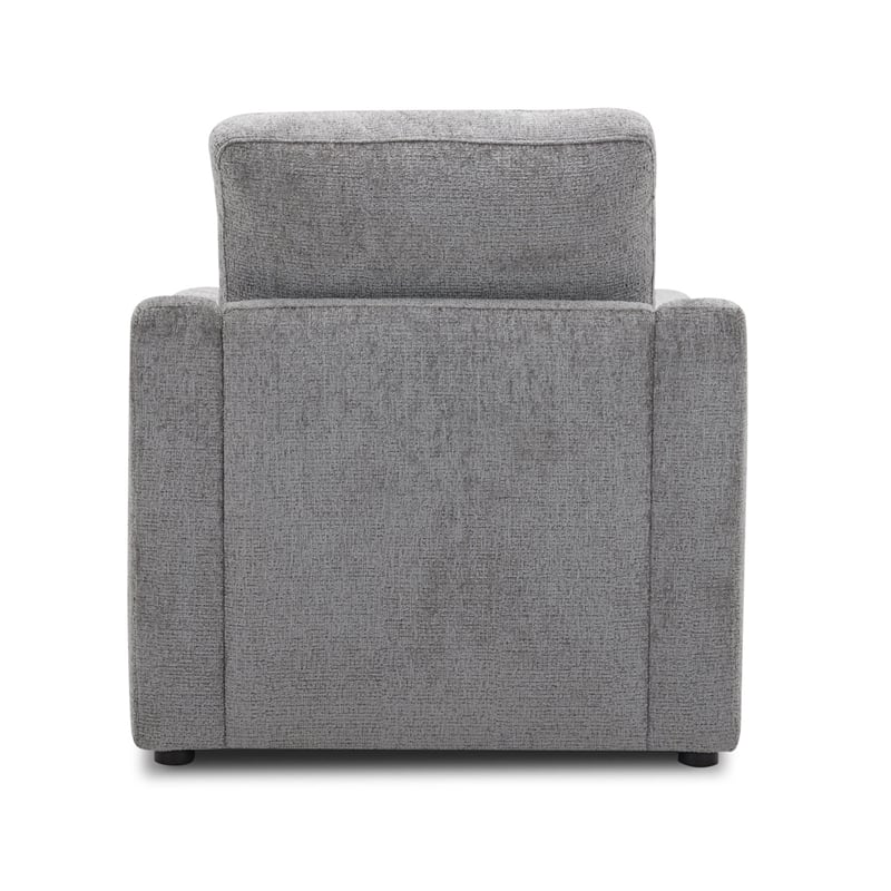 Pemberly Row Transitional Fabric Chair in Burmese Nature Gray