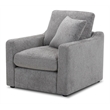 Pemberly Row Transitional Fabric Chair in Burmese Nature Gray