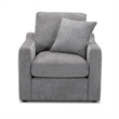 Pemberly Row Transitional Fabric Chair in Burmese Nature Gray