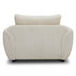 Pemberly Row Modern Fabric Chair and A Half with Lumbar Pillow in Ivory
