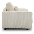 Pemberly Row Modern Fabric 2-Seat Sofa with Lumbar Pillow in Ivory