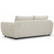Pemberly Row Modern Fabric 2-Seat Sofa with Lumbar Pillow in Ivory