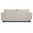 Pemberly Row Modern Fabric 2-Seat Sofa with Lumbar Pillow in Ivory