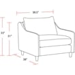 Pemberly Row Transitional Fabric Upholstered Chair in Farlo Chalk White