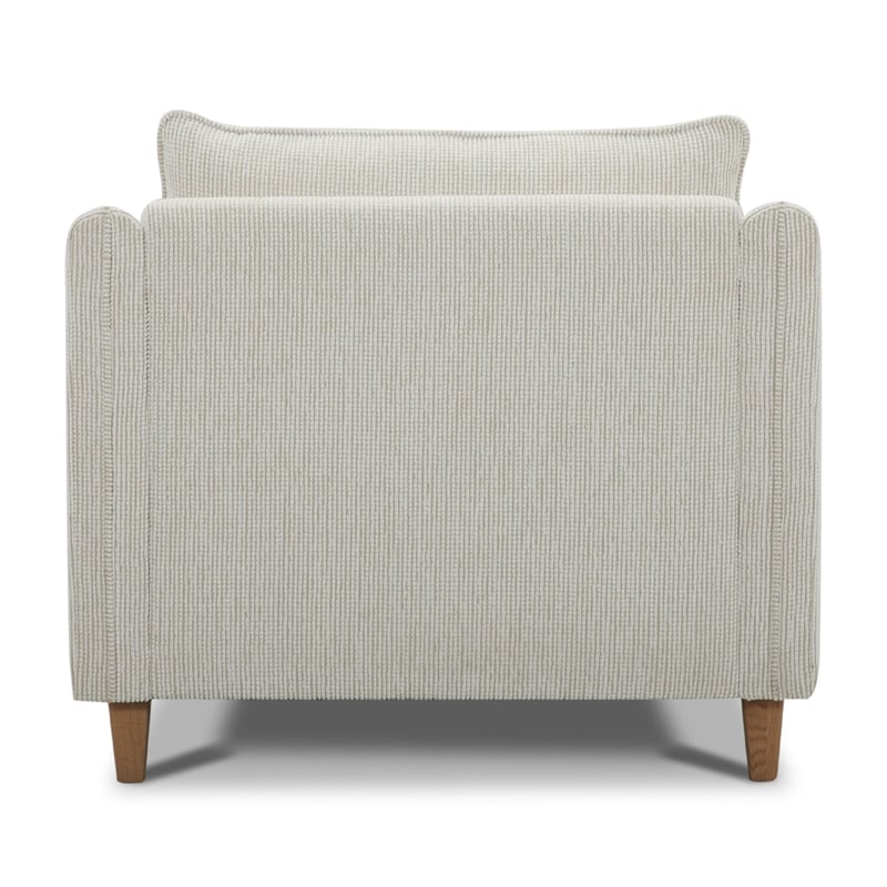 Pemberly Row Transitional Fabric Upholstered Chair in Farlo Chalk White