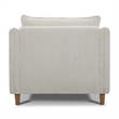 Pemberly Row Transitional Fabric Upholstered Chair in Farlo Chalk White