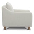 Pemberly Row Transitional Fabric Upholstered Chair in Farlo Chalk White