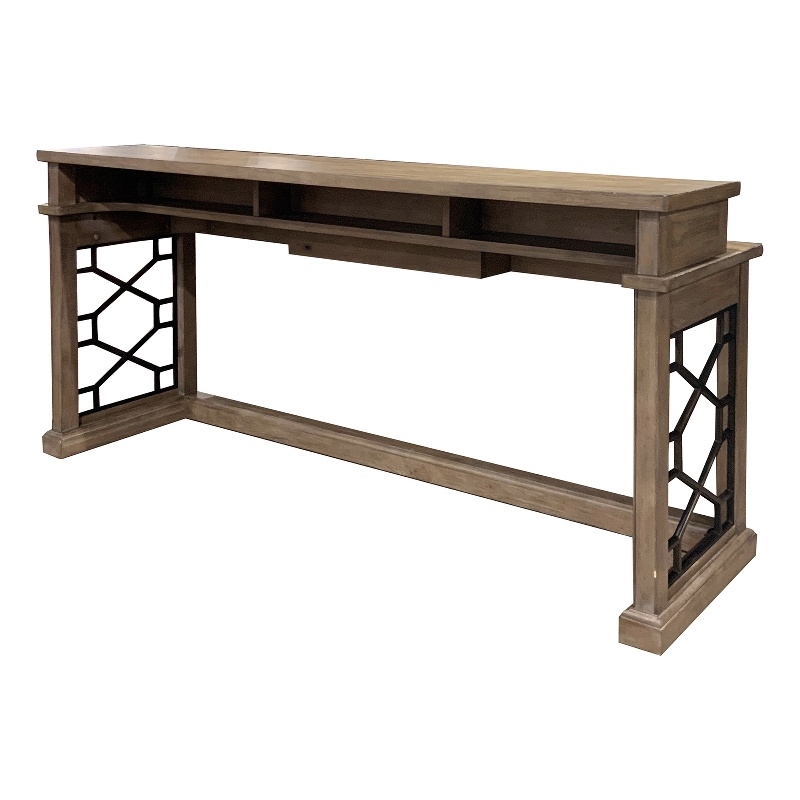 Pemberly Row Wood Everywhere Console Table in Sandstone Brown