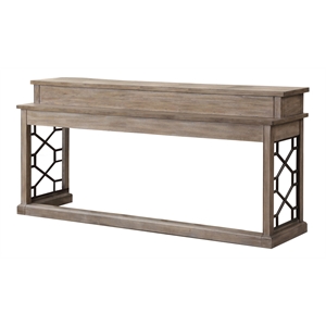 Pemberly Row Wood Everywhere Console Table in Sandstone Brown