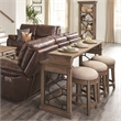 Pemberly Row Wood Everywhere Console Table in Sandstone Brown