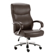 Pemberly Row Fabric Heavy Duty Desk Chair with Caster in Brown Finish