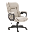 Pemberly Row Fabric Desk Chair with Casters in Fossil Beige Finish