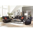 Pemberly Row Leather Power Cordless Recliner in Coffee Brown