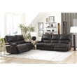 Pemberly Row Leather Power Cordless Loveseat in Coffee Brown