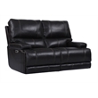 Pemberly Row Leather Power Cordless Loveseat in Coffee Brown
