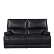 Pemberly Row Leather Power Cordless Loveseat in Coffee Brown