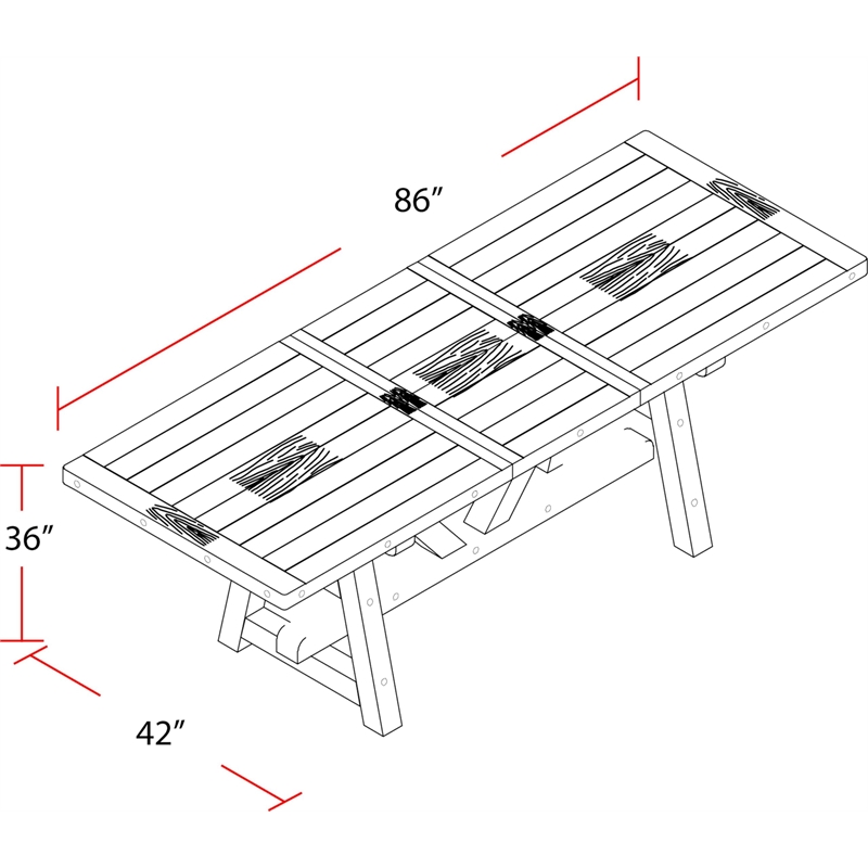 Pemberly Row Wood Dining Counter Height Extendable Dining Table in Brown