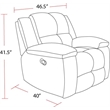 Pemberly Row Modern Velvet and Yarns Fabric Recliner in Opal Taupe
