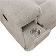 Pemberly Row Modern Velvet and Yarns Fabric Reclining Sofa in Opal Taupe