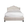 Pemberly Row Traditional Fabric California King Bed in Beige