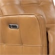 Pemberly Row Traditional Leather Zero Gravity Power Recliner in Brown