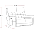 Pemberly Row Leather Zero Gravity Power Reclining Loveseat in Brown