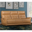 Pemberly Row Leather Zero Gravity Power Reclining Sofa in Brown