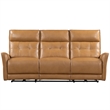Pemberly Row Leather Zero Gravity Power Reclining Sofa in Brown
