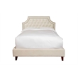 Pemberly Row Traditional Velvet Fabric Cal King Bed in White