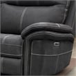 Pemberly Row Traditional Fabric Power Reclining Sectional in Charcoal