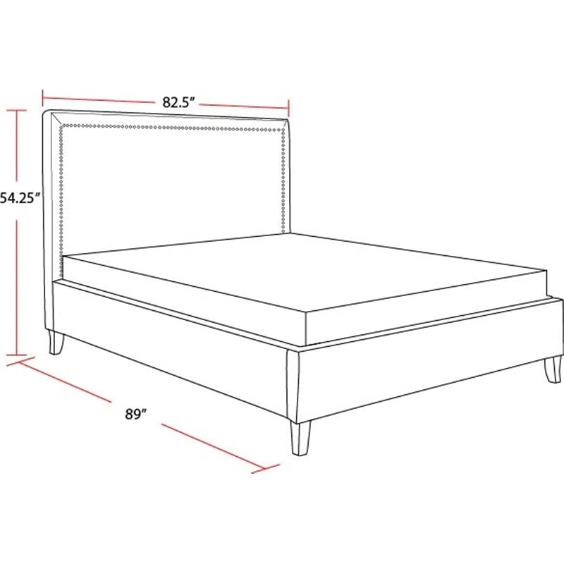 Pemberly Row Traditional Fabric King Bed in Cork Taupe/Brown
