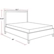 Pemberly Row Traditional Fabric King Bed in Cork Taupe/Brown